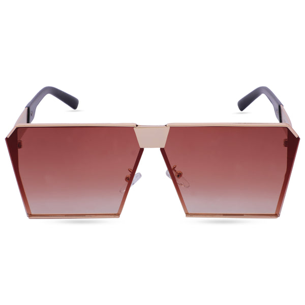 Dashing Look Unisex Sunglasses(2323-Gold-Brown)