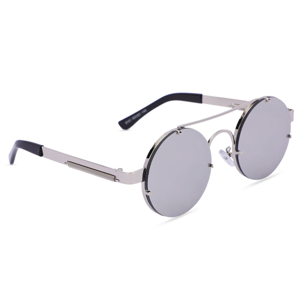 FENG X UV Protected Unisex Sunglasses (8151-Silver-A)