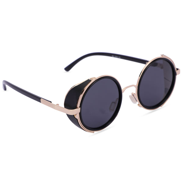 NINJA UV Protected Unisex Sunglasses (578-Black-Gold)