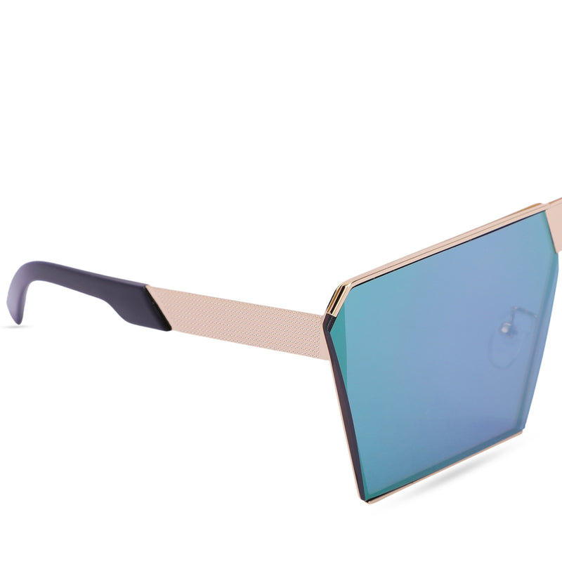 Superstar New Look Unisex Sunglasses (2323-Gold-Purple)