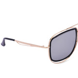 New Stylish With UV Protected Unisex Sunglasses (6629-Gold-Purple)