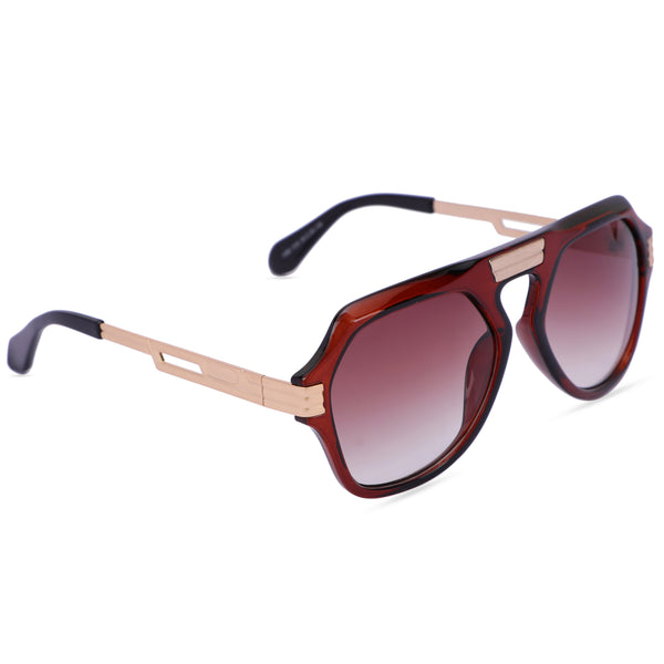 Classic Look Women's Sunglasses (J1080-Brown-Gold)
