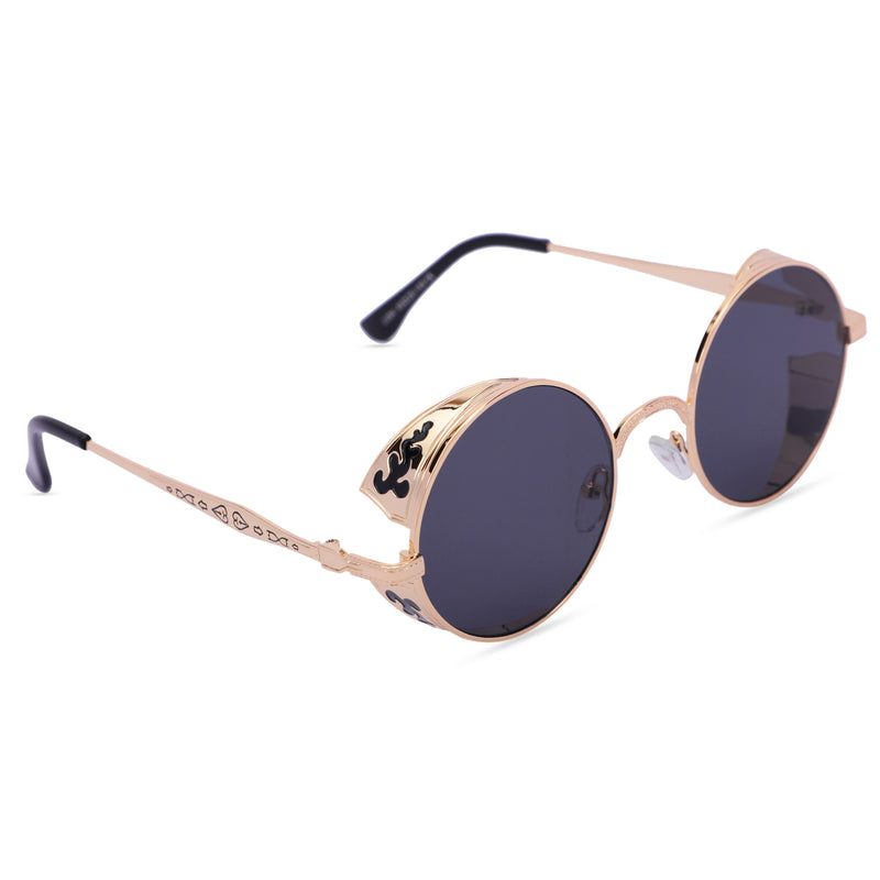 MAGNUM Polorized Stylish Unisex Sunglasses (A371-Black-Gold)