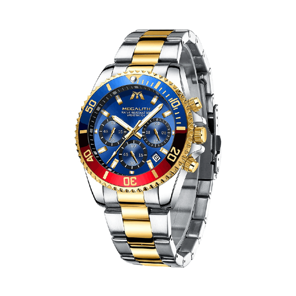 OVERFLY MEGALITH Luxury Chronograph Watch for Men's - NOW IN INDIA (6381-Red)