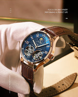 AILANG Mens Watch Automatic Chronograph Mechanical Skeleton Luxury wrist Watc For Men