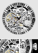 TEVISE Mens Automatic Skeleton Dial Luxury Watch for Men