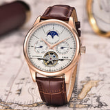 LIGE Mens Watch Automatic Chronograph Mechanical Skeleton Luxury wrist Watc For Men