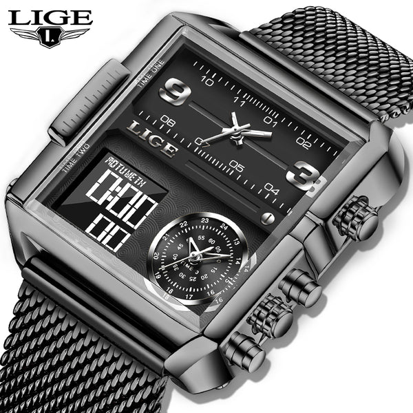 OVERFLY LIGE NOW IN INDIA - Square Dial Men's Analog & Digital Chronograph Watch