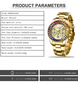 OVERFLY BIDEN Mens Analog Chronograph Luxury Rainbow Bezal wrist Watch For Men