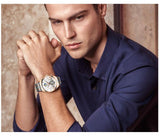 OVERFLY BIDEN MENS Automatic Skeleton Mechanical Multifunction wrist Watch For Men