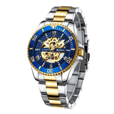 OVERFLY BIDEN MENS Automatic Skeleton Mechanical wrist Watch For Men