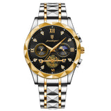 OVERFLY POEDAGAR Mens Watch Analog Multifunction Luxury wrist Watch For Men