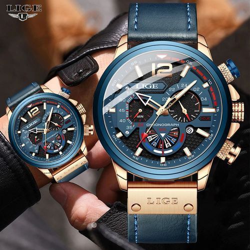 OVERFLY LIGE Analog Chronograph Watch for Men's-(8959-Blue)