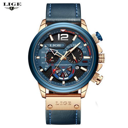 OVERFLY LIGE Analog Chronograph Watch for Men's-(8959-Blue)