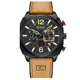 OVERFLY CURREN Analog Chronograph Sports Men's Watch(Brown)