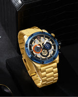 T5 Mens Watch Luxury Analog Watch with Black & Silver Strap Combo Set For Men