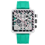 T5 Mens Watch Analog Chronograph Luxury Watch With Black Silicone Strap Wrist Watch For Men