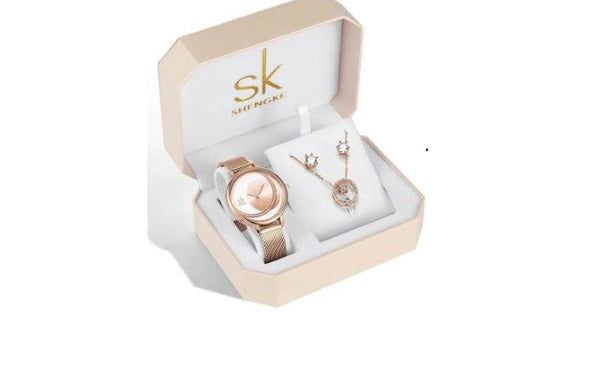 OVERFLY SHENGKE Analog Watch with Jewellery Luxury Combo Set For Women (K0088-C)