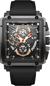 OVERFLY LIGE NOW IN INDIA - Square Dial Men's Analog Chronograph Watch (Black)