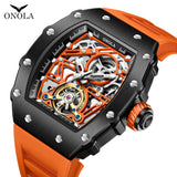 ONOLA Mens Watch Automatic Mechanical Skeleton Dial Luxury Wrist Watch For Men Analog Watch - For Men