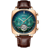 AILANG Analog Automatic Mechanical Luxury Multifunction Mens Watch With Black Dial & Rose-Gold wrist Watch For Men