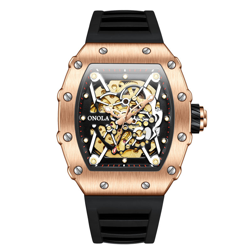 OVERFLY Onola Automatic Mechanical Skeleton Unique Dial Luxury