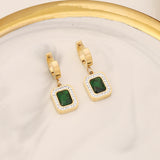 OVERFLY Green Stone Jewellery Luxury Combo Set For Ladies(18K Gold Plated)
