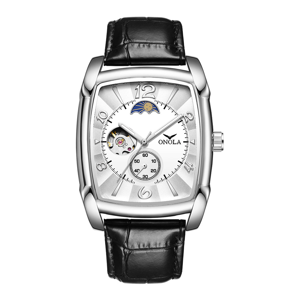 OVERFLY Onola Automatic Skeleton Mechanical Unique Dial Luxury wrist W ...