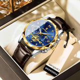 OVERFLY POEDAGAR Mens Watch Analog Multifunction Luxury wrist Watch For Men