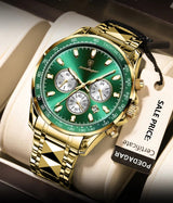 OVERFLY POEDAGAR Mens Watch Analog Chronograph Luxury wrist Watch For Men