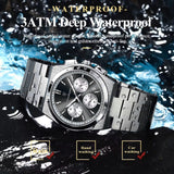 OVERFLY POEDAGAR Analog Chronograph Luxury wrist Watch for Men