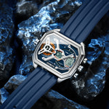 POEDAGAR Mens Dual Time Chronograph Luxury Watch Wrist Watch For Men Analog-Digital Watch