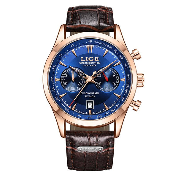 OVERFLY LIGE Analog Chronograph Watch For Men's-(89128-Blue)