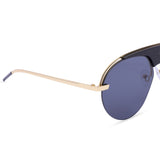 Diatona UV Protected Unisex Sunglasses(58JW013-Black-Gold)