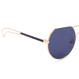 The Half Moon Stylish Unisex Sunglasses (2281-Black-Gold)