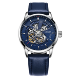 OVERFLY OUBAOER Automatic Skeleton Mechanical Luxury wrist Watch For Men