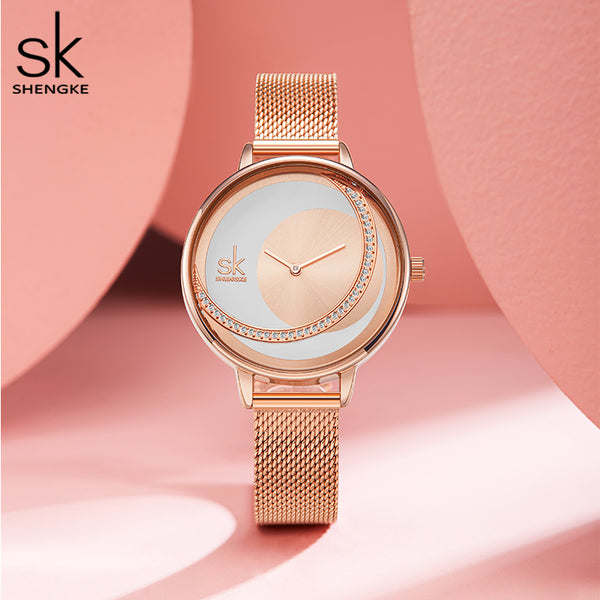 OVERFLY SHENGKE Analog Watch with Jewellery Luxury Combo Set For Women (K0088)