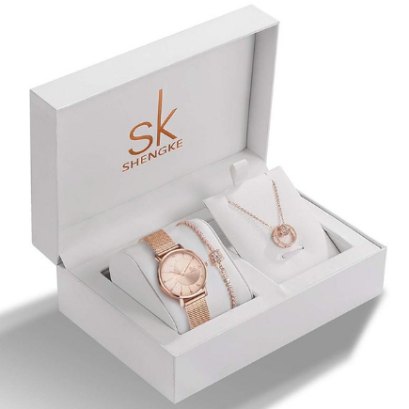 OVERFLY SHENGKE Analog Watch with Jewellery Combo Set Analog Watch - For Ladies K0093103