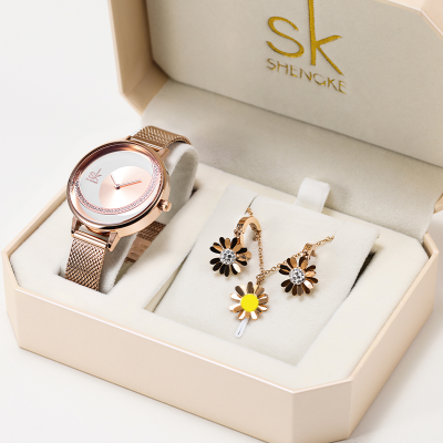 OVERFLY SHENGKE Analog Watch with Jewellery Luxury Combo Set For Women (K0088-B)
