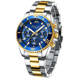 OVERFLY MEGALITH  Luxury Chronograph Watch for Men's - NOW IN INDIA (6381-Blue)