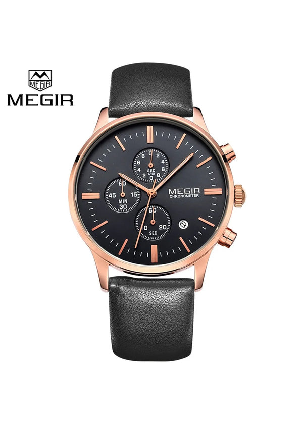 Megir 2011-BLK-RG Analog -Chronograph Watch - For Men