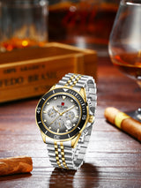 OVERFLY REWARD Silver Analog Chronograph Luxury Watch For Men