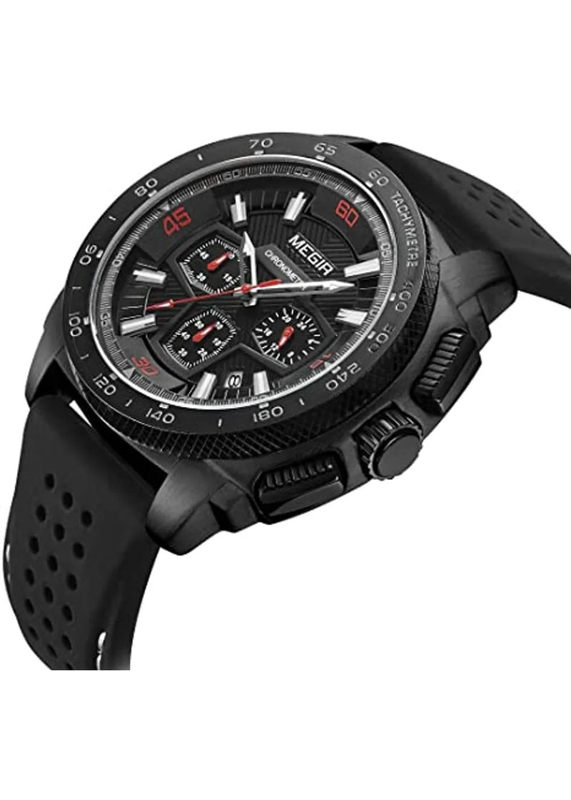 OVERFLY MEGIR Sports Chronograph Watch For-Men(NOW IN INDIA)-2056-Black