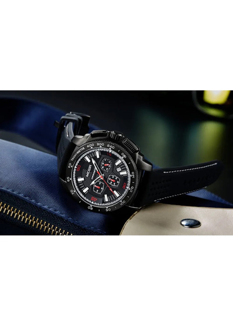 OVERFLY MEGIR Sports Chronograph Watch For-Men(NOW IN INDIA)-2056-Black