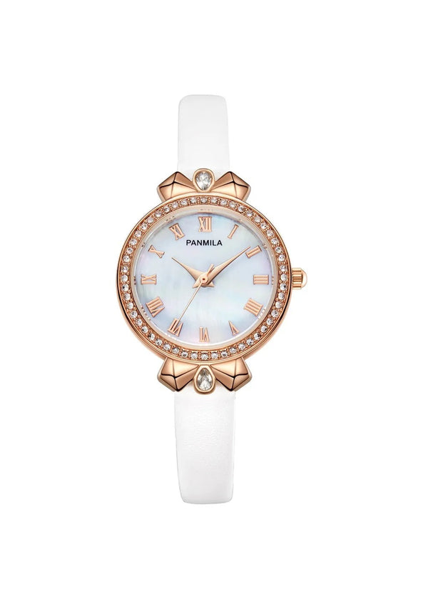 PANMILA-P0216S White-Gold Analog Watch For-Ladies
