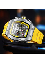 OVERFLY Onola Unique Dial Chronograph Luxury Men's Watch (NOW IN INDIA)6826-Yellow-Silver