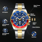 OVERFLY MEGALITH Luxury Chronograph Watch for Men's - NOW IN INDIA (6381-Red)