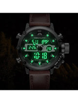 OVERFLY Analog Digital Chronograph Dual Time watch For-Men (NOW IN INDIA) MEGALITH 8051 Black-Brown