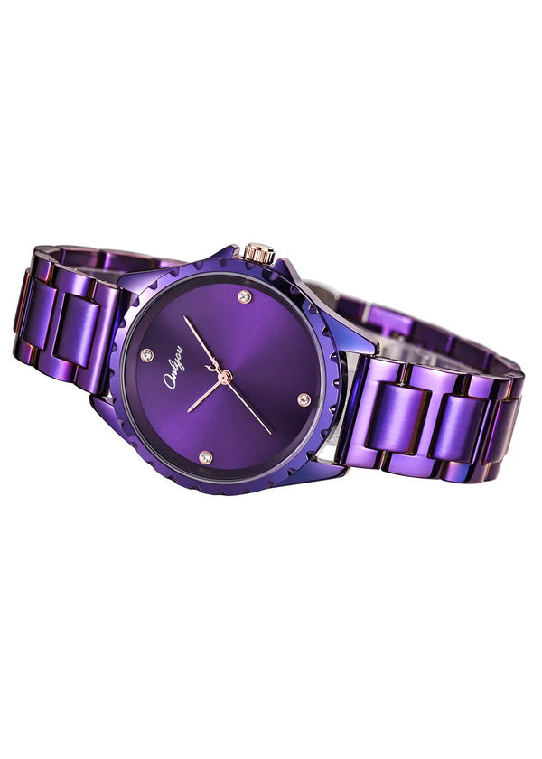 Onlyou Analog Purple Sports Watch For-Ladies