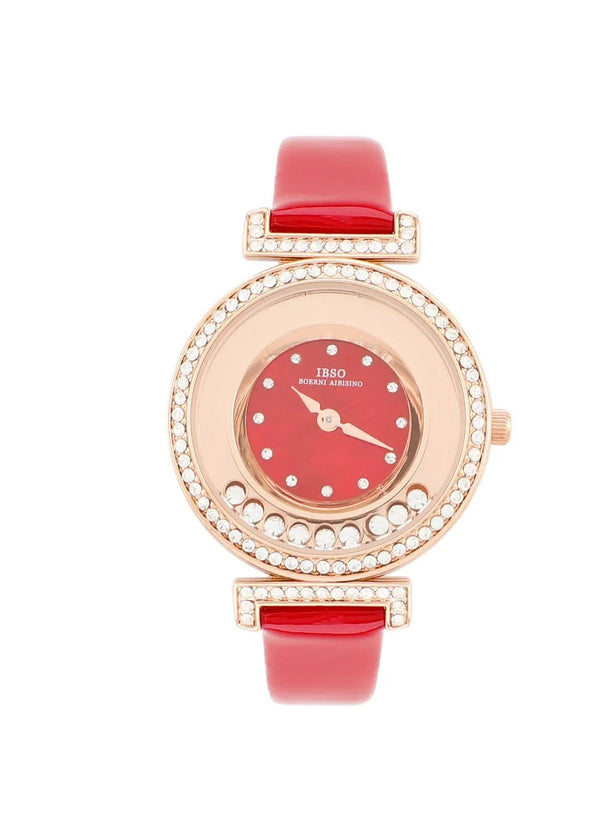 IBSO B2360L Red Studs Dial Watch For-Ladies (NOW IN INDIA)